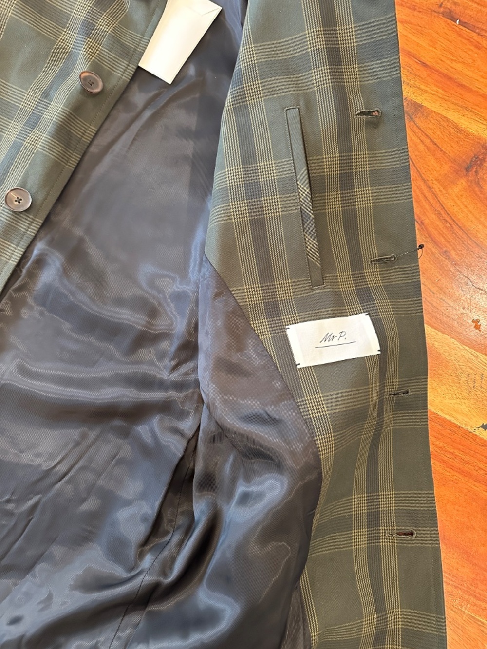 Mr Porter size XS Checked Cotton-Twill Coat - Picture 3 of 3